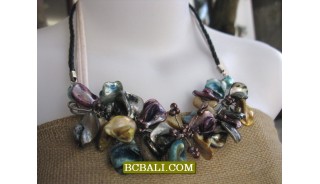 multi flowers necklaces shells nuged wholesale 